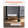 VEVOR Metal File Cabinet, Mobile Filing Cabinet with 3 Fabric Drawers and 2 Open Shelves, Wooden Vertical Filing Storage Cabinets with Wheels for Letter, A4, Legal Size File, Easy Assembly, Brown