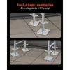 VEVOR 4-Pack Adjustable Leveling Jacks, 18.2 In Adjustable Height & 3307lbs/1500kg Total Load Capacity Scaffold Jacks Feet, Solid Carbon Steel Screw Jacks for Baker-Style Scaffolding Equipment, Silver