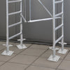 VEVOR 4-Pack Adjustable Leveling Jacks, 18.2 In Adjustable Height & 3307lbs/1500kg Total Load Capacity Scaffold Jacks Feet, Solid Carbon Steel Screw Jacks for Baker-Style Scaffolding Equipment, Silver