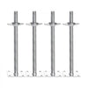 VEVOR 4-Pack Adjustable Leveling Jacks, 18.2 In Adjustable Height & 3307lbs/1500kg Total Load Capacity Scaffold Jacks Feet, Solid Carbon Steel Screw Jacks for Baker-Style Scaffolding Equipment, Silver