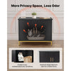 VEVOR Cat Litter Box Enclosure Furniture, 27.6 in Hidden Litter Box Cabinet with Metal Legs & Handle, Modern Style Cat Washroom House End Table, Fit Most of Litterbox, for Bedroom Living Room