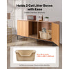 VEVOR Cat Litter Box Enclosure Furniture, 47.2 in Hidden Litter Box Cabinet with Scratch Pad & Storage, Waterproof Cat Washroom End Table Cat House, Fit Most of Litterbox, for Bedroom Living Room