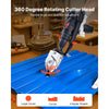 VEVOR Metal Shear/Cutter Drill Attachment, Sheet Metal Cutter with 360-Degree Pivoting Head, Sharp Blades,Ideal for 18 GA Galvanized Steel, 20 GA Stainless Steel, Aluminum Plate, Plastic, Cardboard