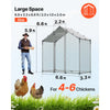 VEVOR Large Metal Chicken Coop,6.6 x 3.3 x 6.6 ft, Walk-in Chicken Run House with Waterproof Cover & Sturdy Frame, Spire Roof Poultry Cage Duck Pen for Rabbit Hen Goose Outdoor Backyard Farm Use