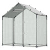 VEVOR Large Metal Chicken Coop,6.6 x 3.3 x 6.6 ft, Walk-in Chicken Run House with Waterproof Cover & Sturdy Frame, Spire Roof Poultry Cage Duck Pen for Rabbit Hen Goose Outdoor Backyard Farm Use