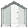VEVOR Large Metal Chicken Coop,6.6 x 3.3 x 6.6 ft, Walk-in Chicken Run House with Waterproof Cover & Sturdy Frame, Spire Roof Poultry Cage Duck Pen for Rabbit Hen Goose Outdoor Backyard Farm Use