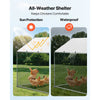 VEVOR Large Metal Chicken Coop 6.6x6.6x6.6 ft Walk-in Chicken Run House, Spire Roof Hen House Enclosure with Cover and Security Lock, Outdoor Duck Rabbit Cage Poultry Pen for Backyard, Farm, Yard