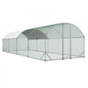 VEVOR Large Metal Chicken Coop, 9 x 25 x 6.6 ft, Walk-in Chicken Run House with Waterproof Cover & Sturdy Frame, Dome Roof Poultry Cage Duck Pen for Rabbit Hen Goose Duck Outdoor Backyard Farm Use
