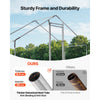 VEVOR Large Metal Chicken Coop,9.8 x 3.3 x 6.6 ft, Walk-in Chicken Run House with Waterproof Cover & Sturdy Frame, Spire Roof Poultry Cage Duck Pen for Rabbit Hen Goose Outdoor Backyard Farm Use