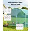 VEVOR Metal Chicken Coop, 9.8x6.5x6.5ft Large Walk-in Chicken Runs with Cover, Doom Roof Hen House Enclosure with Security Lock, Outdoor Duck Rabbit Cage Poultry Pen for Backyard, Farm, Yard