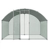 VEVOR Metal Chicken Coop, 9.8x6.5x6.5ft Large Walk-in Chicken Runs with Cover, Doom Roof Hen House Enclosure with Security Lock, Outdoor Duck Rabbit Cage Poultry Pen for Backyard, Farm, Yard