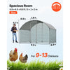 VEVOR Large Metal Chicken Coop 9.8x6.6x6.6 ft Walk-in Chicken Run House, Doom Roof Hen House Enclosure with Cover and Security Lock, Outdoor Duck Rabbit Cage Poultry Pen for Backyard, Farm, Yard Use