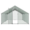 VEVOR Large Metal Chicken Coop, 9.8 x 13.1 x 6.6 ft, Walk-in Chicken Runs with Waterproof Cover, Spire Roof Hen House Enclosure with Lock, Outdoor Duck Rabbit Cage Poultry Pen for Backyard, Farm, Yard