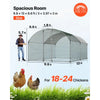 VEVOR Large Metal Chicken Coop 9.8x13x6.6 ft Walk-in Chicken Run House, Doom Roof Hen House Enclosure with Cover and Security Lock, Outdoor Duck Rabbit Cage Poultry Pen for Backyard, Farm, Yard Use