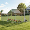 VEVOR Large Metal Chicken Coop 9.8x13x6.6 ft Walk-in Chicken Run House, Doom Roof Hen House Enclosure with Cover and Security Lock, Outdoor Duck Rabbit Cage Poultry Pen for Backyard, Farm, Yard Use