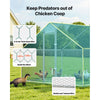VEVOR Large Metal Chicken Coop 9.8x19.5x6.6 ft Walk-in Chicken Run House, Spire Roof Hen House Enclosure with Cover and Security Lock, Outdoor Duck Rabbit Cage Poultry Pen for Backyard, Farm, Yard