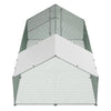 VEVOR Large Metal Chicken Coop 9.8x19.5x6.6 ft Walk-in Chicken Run House, Spire Roof Hen House Enclosure with Cover and Security Lock, Outdoor Duck Rabbit Cage Poultry Pen for Backyard, Farm, Yard