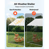 VEVOR Large Metal Chicken Coop, 9.8 x 26.2 x 6.6 ft, Walk-in Chicken Runs with Waterproof Cover, Spire Roof Hen House Enclosure with Lock, Outdoor Duck Rabbit Cage Poultry Pen for Backyard, Farm, Yard