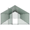 VEVOR Large Metal Chicken Coop, 9.8 x 26.2 x 6.6 ft, Walk-in Chicken Runs with Waterproof Cover, Spire Roof Hen House Enclosure with Lock, Outdoor Duck Rabbit Cage Poultry Pen for Backyard, Farm, Yard