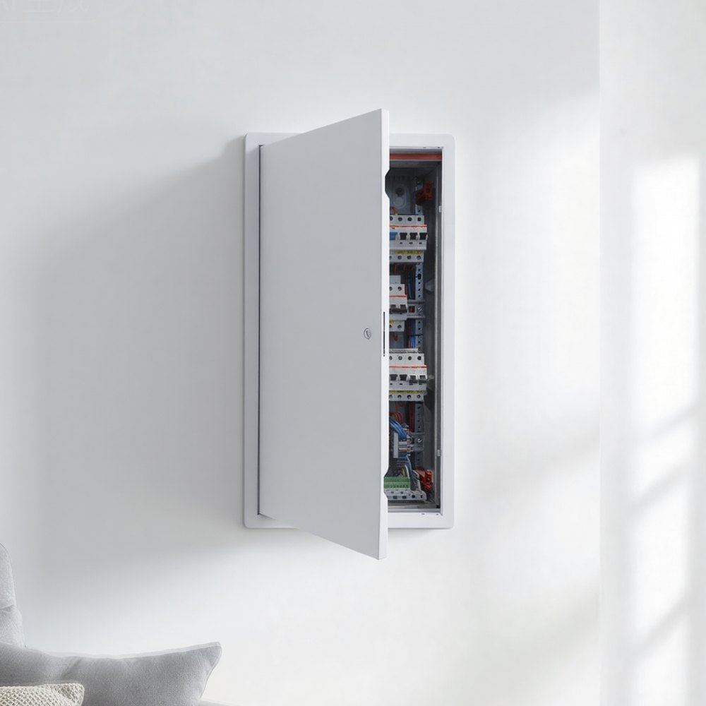 VEVOR Access Panel for Drywall, 25.3 x 13.3 in Galvanized Steel Access Door, Easy Install Hinged Service Panel with Screwdriver Latch, for Ceiling Plumbing Electrical, 12.4 x 24.4 in Cutout Size White