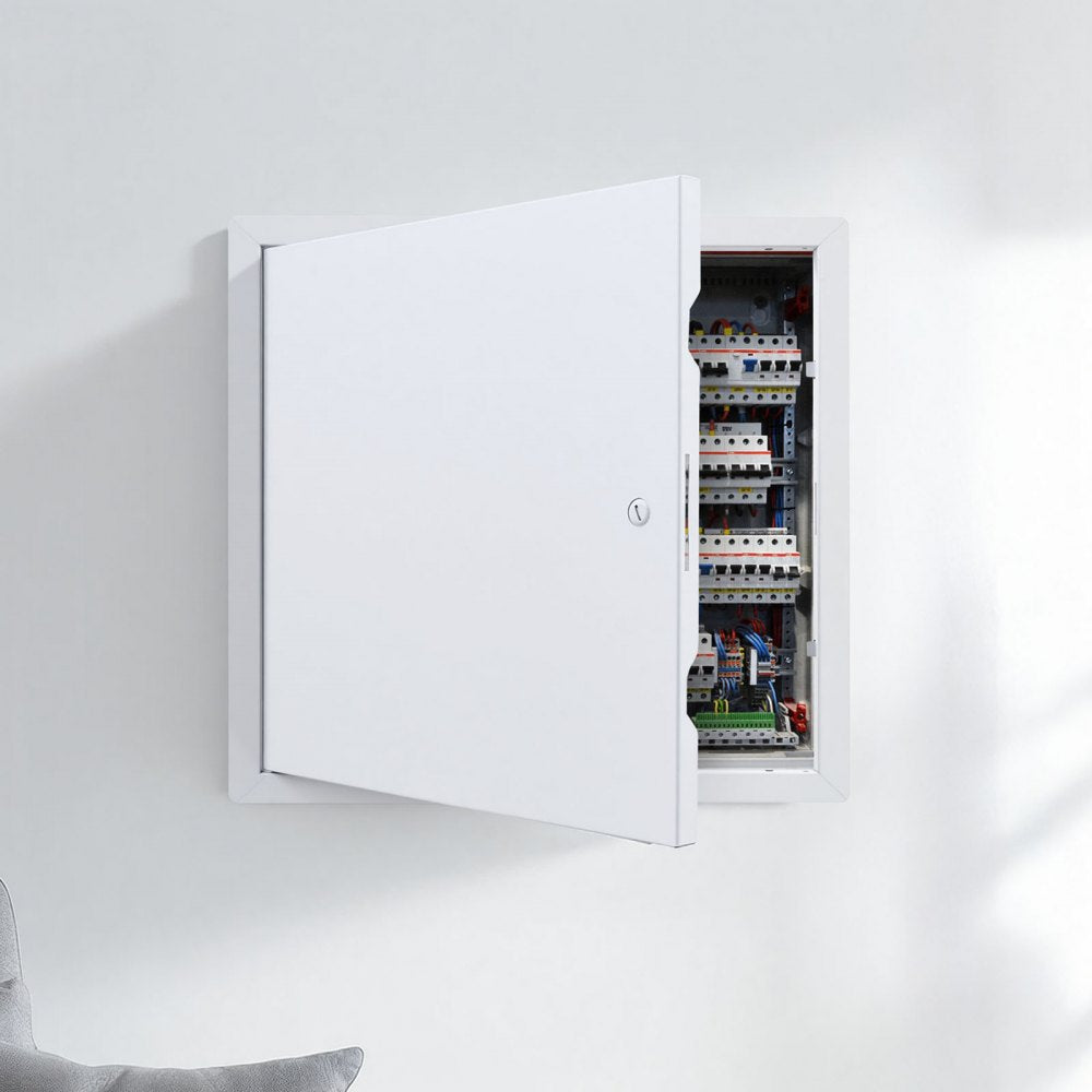 VEVOR Access Panel for Drywall, 15.2 x 15.2 in Galvanized Steel Access Door, Easy Install Hinged Service Panel with Screwdriver Latch, for Ceiling Plumbing Electrical, 14.4 x 14.4 in Cutout Size White