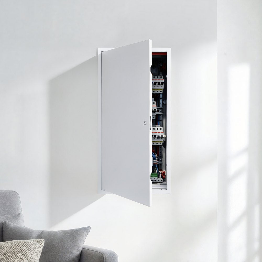 VEVOR Access Panel for Drywall, 30.3 x 15.2 in Galvanized Steel Access Door, Easy Install Hinged Service Panel with Screwdriver Latch, for Ceiling Plumbing Electrical, 14.4 x 29.4 in Cutout Size White