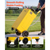 VEVOR 30 Gallon Diesel Caddy, Carbon Steel, Portable Diesel Transfer Storage Tank with Electric Pump, 4 Rolling Wheels, Transfer Can Container, for Tractors, Forklifts, Loaders, Farm Equipment, Yellow