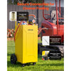 VEVOR 30 Gallon Diesel Caddy, Carbon Steel, Portable Diesel Transfer Storage Tank with Electric Pump, 4 Rolling Wheels, Transfer Can Container, for Tractors, Forklifts, Loaders, Farm Equipment, Yellow