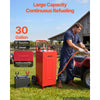 VEVOR 30 Gallon Fuel Gas Caddy, Carbon Steel, Portable Fuel Transfer Storage Tank with Electric Pump & 2 Wheels, Gasoline Diesel Can Container, for Cars, Lawn Mowers, ATVs, Boats, Motorcycles, Red