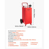 VEVOR 30 Gallon Fuel Gas Caddy, Carbon Steel, Portable Fuel Transfer Storage Tank with Electric Pump & 2 Wheels, Gasoline Diesel Can Container, for Cars, Lawn Mowers, ATVs, Boats, Motorcycles, Red