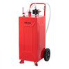 VEVOR 30 Gallon Fuel Gas Caddy, Carbon Steel, Portable Fuel Transfer Storage Tank with Electric Pump & 2 Wheels, Gasoline Diesel Can Container, for Cars, Lawn Mowers, ATVs, Boats, Motorcycles, Red