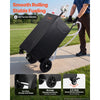 VEVOR 35 Gallon Fuel Gas Caddy, Carbon Steel, Portable Fuel Transfer Storage Tank with Manual Pump & 4 Wheels, Gasoline Diesel Can Container, for Cars, Lawn Mowers, ATVs, Boats, Motorcycles, Black