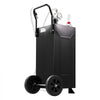 VEVOR 30 Gallon Fuel Gas Caddy, Carbon Steel, Portable Fuel Transfer Storage Tank with Manual Pump & 2 Wheels, Gasoline Diesel Can Container, for Cars, Lawn Mowers, ATVs, Boats, Motorcycles, Black