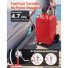 VEVOR 40 Gallon Fuel Gas Caddy, Carbon Steel, Portable Fuel Transfer Storage Tank with Manual Pump and 4 Wheels, Gasoline Diesel Can Container, for Cars, Lawn Mowers, ATVs, Boats, Motorcycles, Red