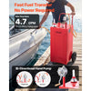 VEVOR 35 Gallon Fuel Gas Caddy, Carbon Steel, Portable Fuel Transfer Storage Tank with Manual Pump and 4 Wheels, Gasoline Diesel Can Container, for Cars, Lawn Mowers, ATVs, Boats, Motorcycles, Red
