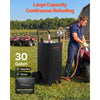 VEVOR 30 Gallon Fuel Gas Caddy, Carbon Steel, Portable Fuel Transfer Storage Tank with Manual Pump & 4 Wheels, Gasoline Diesel Can Container, for Cars, Lawn Mowers, ATVs, Boats, Motorcycles, Black
