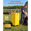 VEVOR 35 Gallon Fuel Gas Caddy, Carbon Steel, Portable Fuel Transfer Storage Tank with Manual Pump & 4 Wheels, Gasoline Diesel Can Container, for Cars, Lawn Mowers, ATVs, Boats, Motorcycles, Yellow