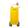 VEVOR 35 Gallon Fuel Gas Caddy, Carbon Steel, Portable Fuel Transfer Storage Tank with Manual Pump & 4 Wheels, Gasoline Diesel Can Container, for Cars, Lawn Mowers, ATVs, Boats, Motorcycles, Yellow