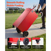 VEVOR 50 Gallon Fuel Gas Caddy, Carbon Steel, Portable Fuel Transfer Storage Tank with Manual Pump and 4 Wheels, Gasoline Diesel Can Container, for Cars, Lawn Mowers, ATVs, Boats, Motorcycles, Red