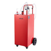 VEVOR 50 Gallon Fuel Gas Caddy, Carbon Steel, Portable Fuel Transfer Storage Tank with Manual Pump and 4 Wheels, Gasoline Diesel Can Container, for Cars, Lawn Mowers, ATVs, Boats, Motorcycles, Red