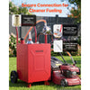 VEVOR 20 Gallon Fuel Gas Caddy, Carbon Steel, Portable Fuel Transfer Storage Tank with Manual Pump & Rolling Wheels, Gasoline Diesel Can Container, for Cars, Lawn Mowers, ATVs, Boats, Motorcycles, Red
