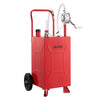 VEVOR 20 Gallon Fuel Gas Caddy, Carbon Steel, Portable Fuel Transfer Storage Tank with Manual Pump & Rolling Wheels, Gasoline Diesel Can Container, for Cars, Lawn Mowers, ATVs, Boats, Motorcycles, Red