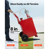 VEVOR 20 Gallon Fuel Caddy, Gasoline & Diesel Fuel Tank with Manual Transfer Pump, Portable Fuel Storage Tank with 2 Wheels & 10 ft Hose, Gas Caddy for Cars, Lawn Mowers, ATVs, Boats, More, Red