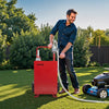VEVOR 20 Gallon Fuel Caddy, Gasoline & Diesel Fuel Tank with Manual Transfer Pump, Portable Fuel Storage Tank with 2 Wheels & 10 ft Hose, Gas Caddy for Cars, Lawn Mowers, ATVs, Boats, More, Red