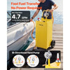 VEVOR 30 Gallon Fuel Gas Caddy, Carbon Steel, Portable Fuel Transfer Storage Tank with Manual Pump & 4 Wheels, Gasoline Diesel Can Container, for Cars, Lawn Mowers, ATVs, Boats, Motorcycles, Yellow