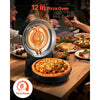 VEVOR Pizza Oven, 12 in Electric Pizza Maker, 1200W Electric Pizzas Cooker with Cordierite Stone, 5-Mode Temperature Control, Viewing Window for Precise Cooking, Heats up to 788 ˚F, for Home (Black)