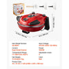 VEVOR Pizza Oven, 12 in Electric Pizza Maker, 1200W Electric Pizzas Cooker with Cordierite Stone, 5-Mode Temperature Control, Viewing Window for Precise Cooking, Heats up to 788 ˚F, for Home (Red)