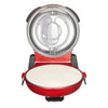 VEVOR Pizza Oven, 12 in Electric Pizza Maker, 1200W Electric Pizzas Cooker with Cordierite Stone, 5-Mode Temperature Control, Viewing Window for Precise Cooking, Heats up to 788 ˚F, for Home (Red)