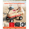 VEVOR Pull-Along Wagon for Kids, 39 inch Toddler Wagons with Wooden Panels & Handle, Supports up to 330 lbs, All-Terrain Utility Wagon Cart Birthday Present for Kids Gardening Beach, Red