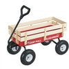 VEVOR Pull-Along Wagon for Kids, 39 inch Toddler Wagons with Wooden Panels & Handle, Supports up to 330 lbs, All-Terrain Utility Wagon Cart Birthday Present for Kids Gardening Beach, Red